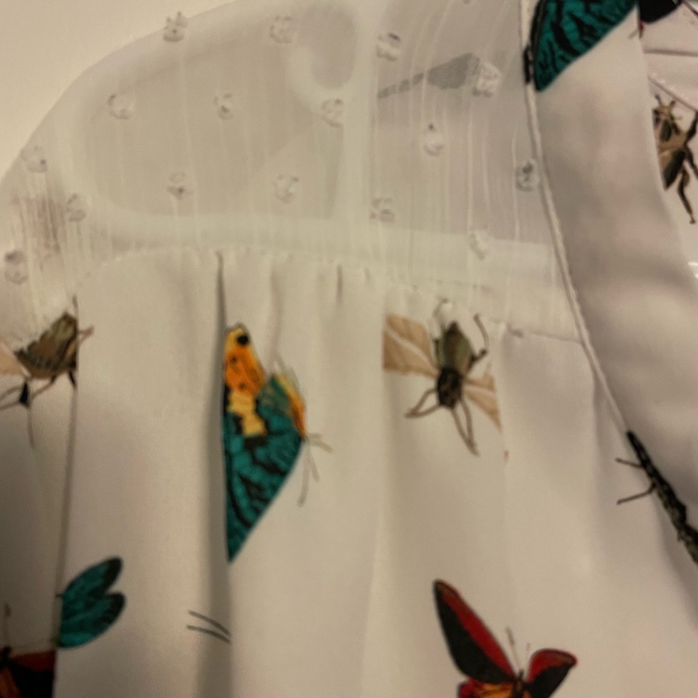 Kismet Multicolor Insect Pattern Blouse - Picture 4 of 9
